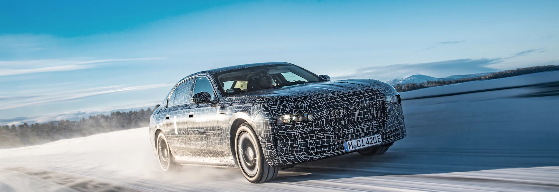 BMW reveals teaser images of electric i7 in winter testing ahead of 2022 launch 